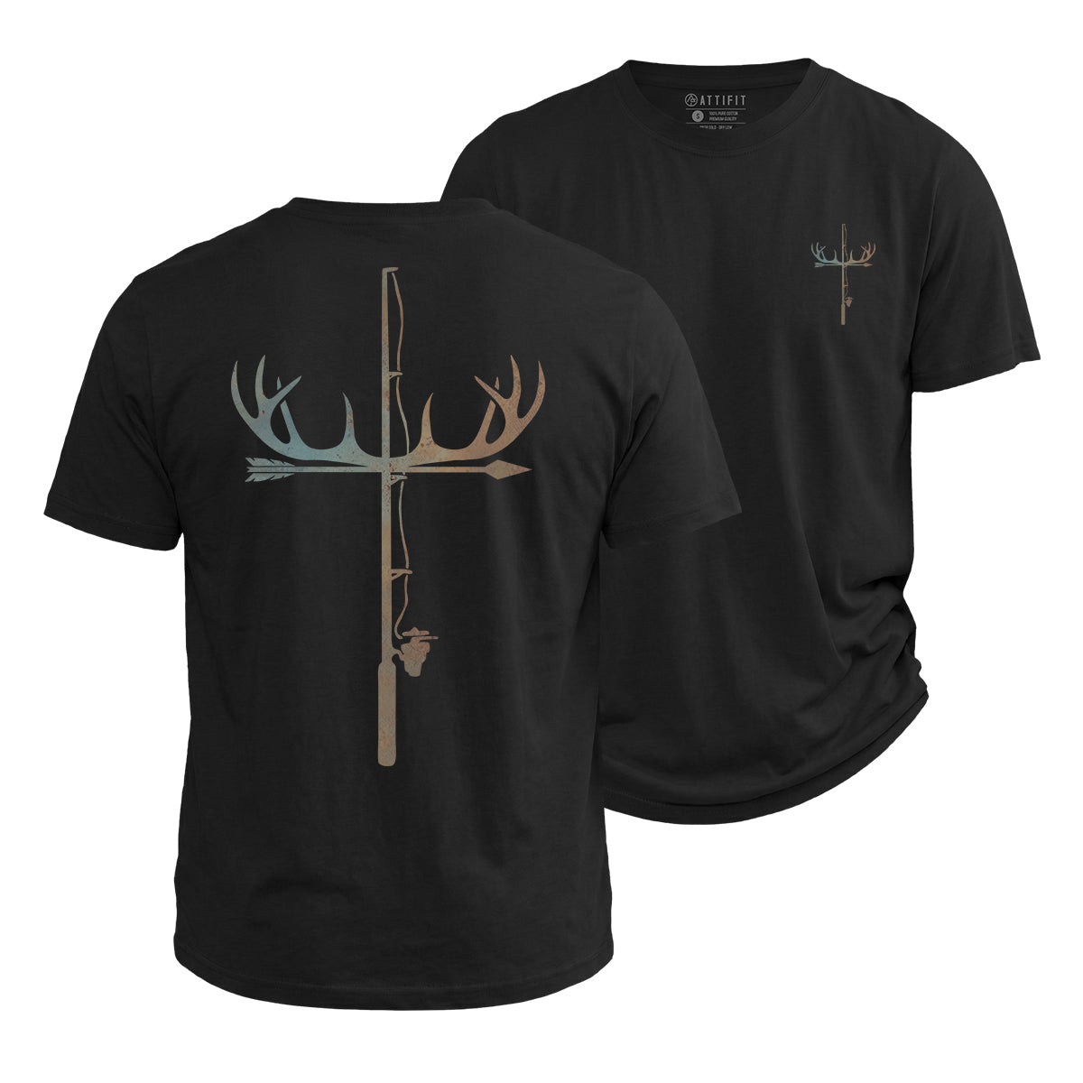 Antler Fishing Rod Cotton T-Shirt