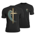 Wave Cross Christian Quick-Dry T-Shirt