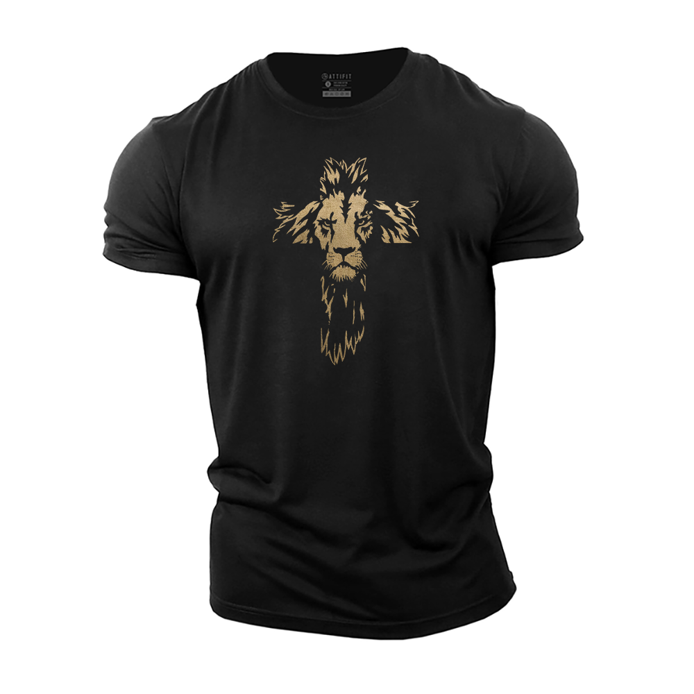 Lion Cross Cotton T-Shirt