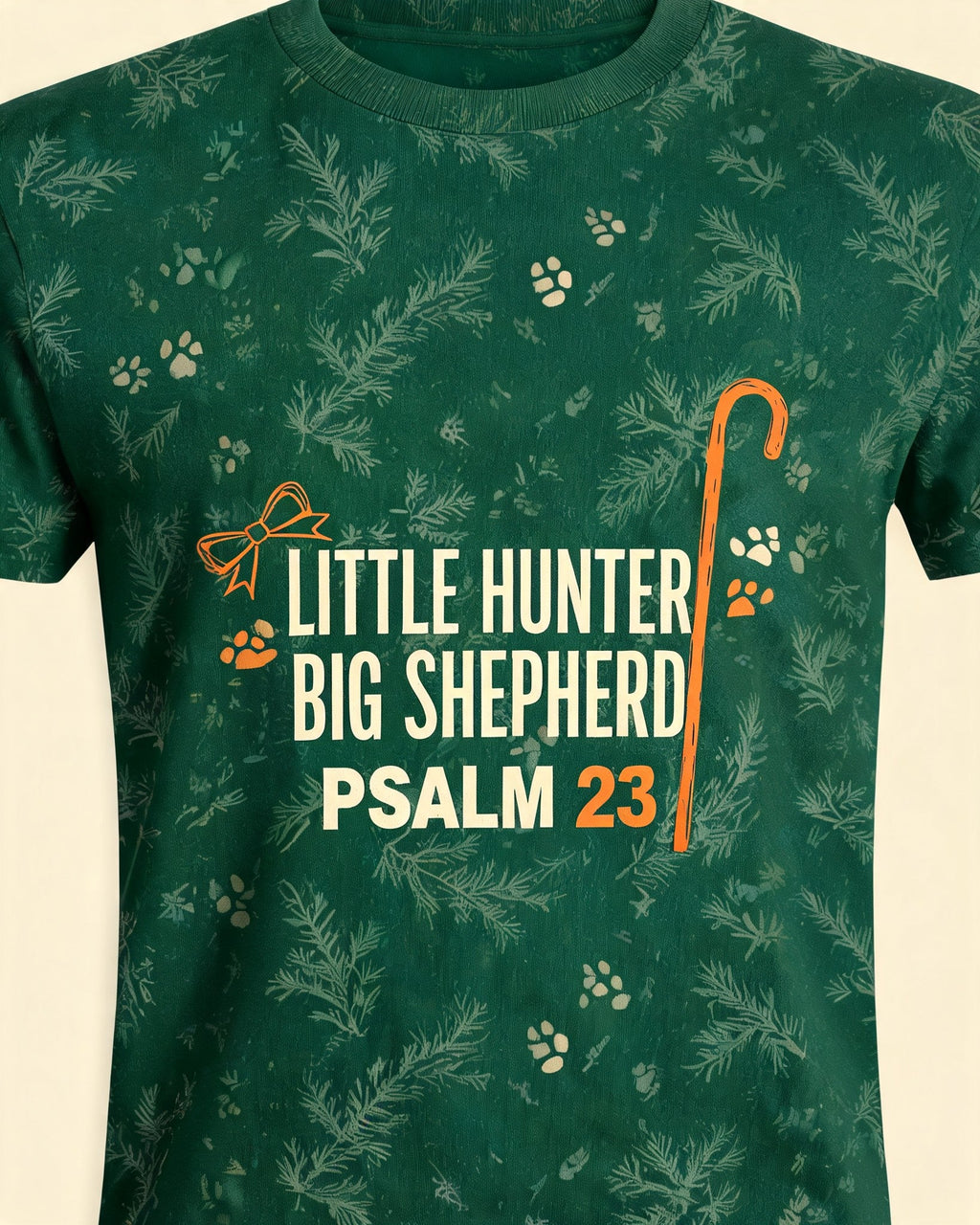 Youth Christian Hunting Shirt Little Hunter Big Shepherd AOP T-shirt