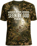 Christian Shirt Camo Hidden In The Woods Seen By God AOP T-shirt