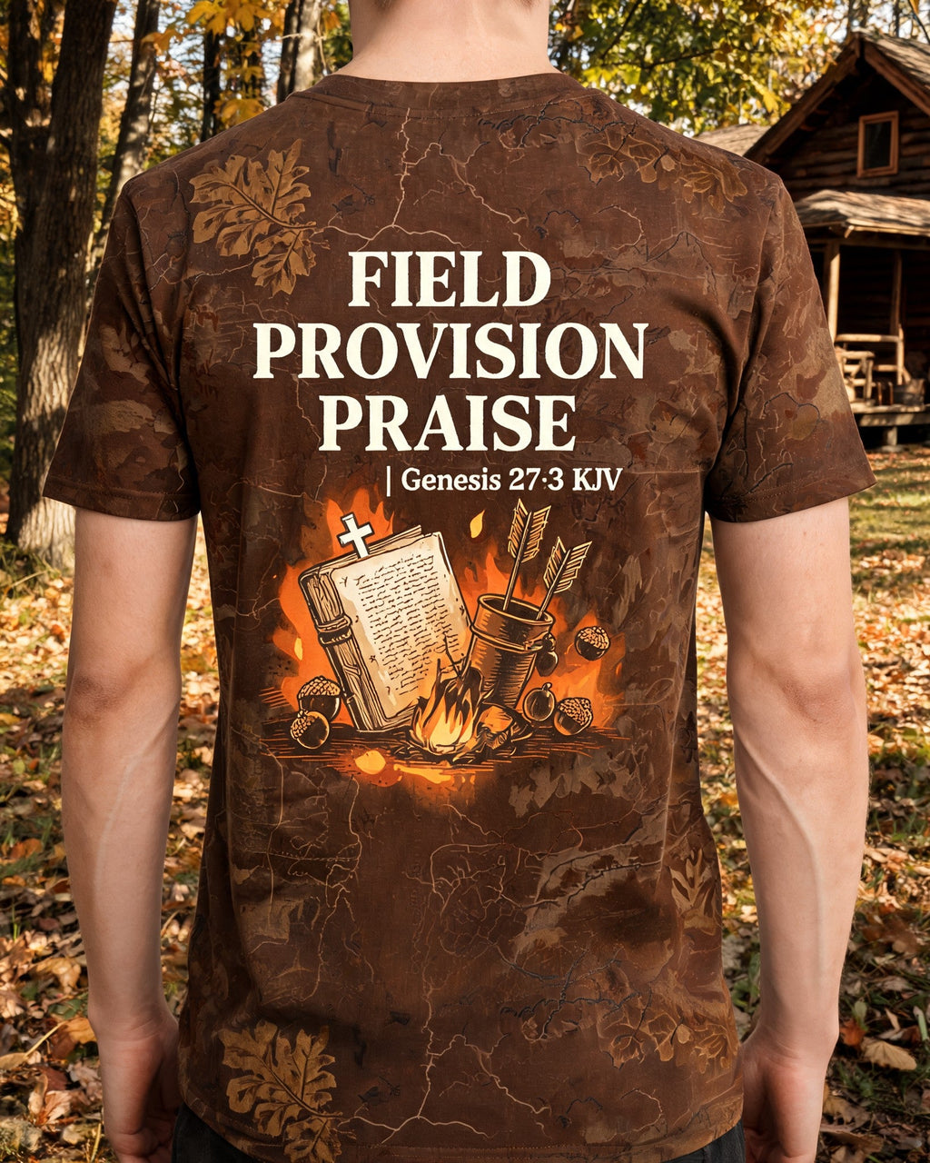 Christian Hunting Shirt Field Provision Praise AOP Tee