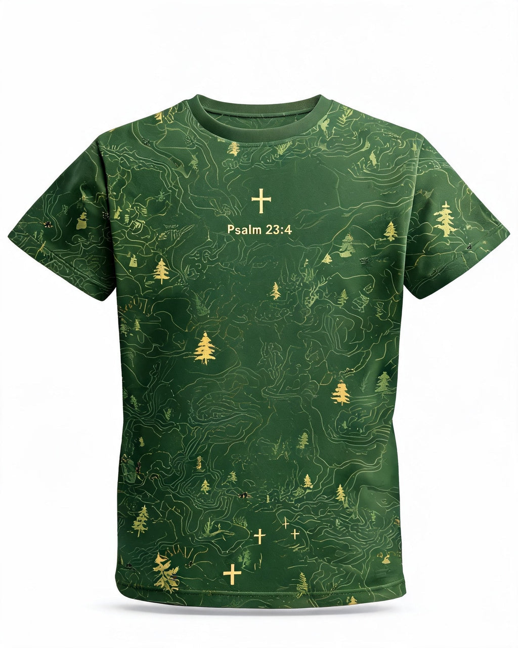 Christian Hunting Shirt Lion Hearted In The Timber AOP Tee