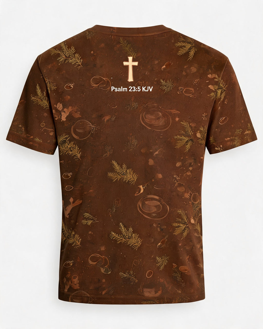 Christian Shirt Brown My Cup Runneth Over AOP Tee