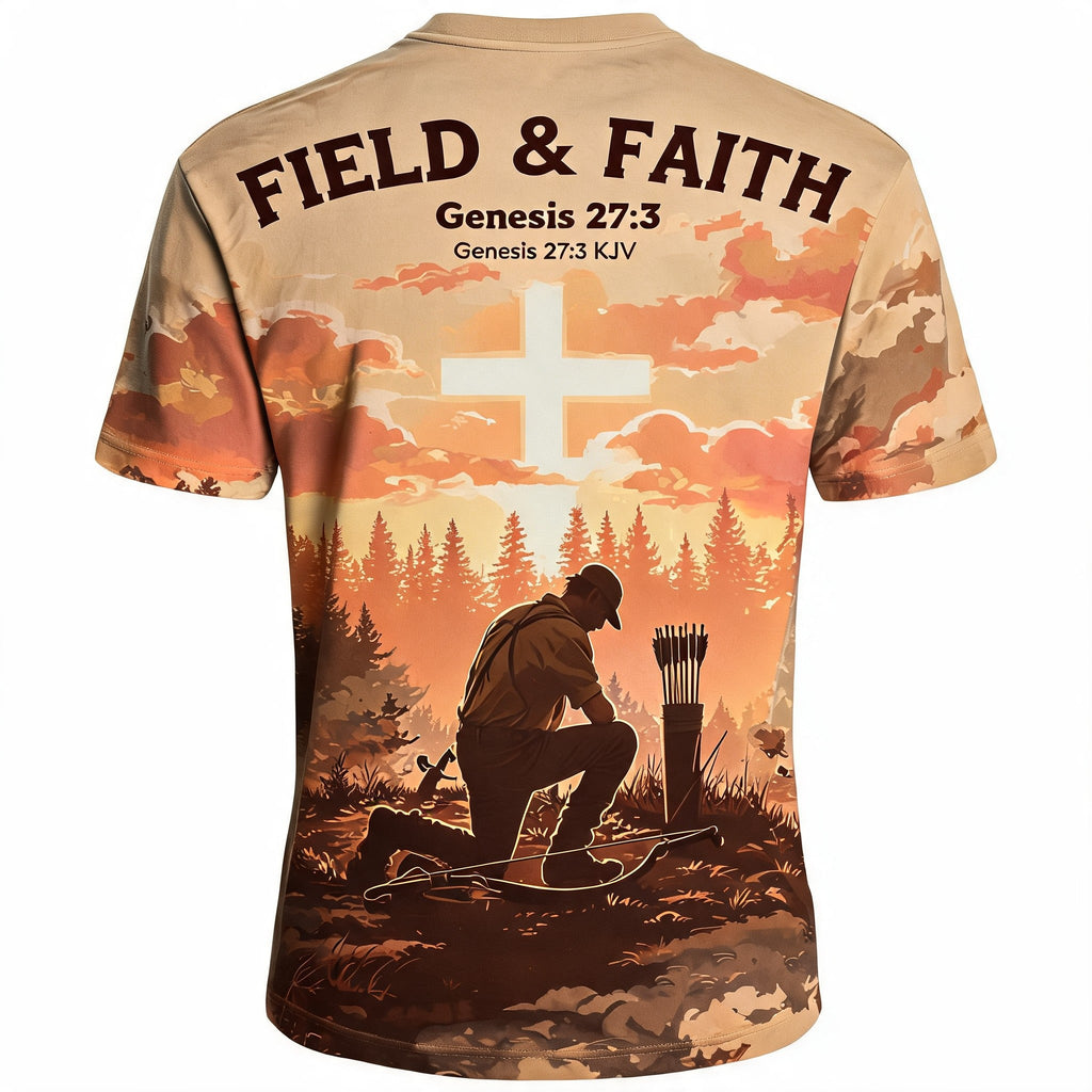 Christian Hunting Shirt - Field And Faith Hunter Short Sleeve AOP T-shirt