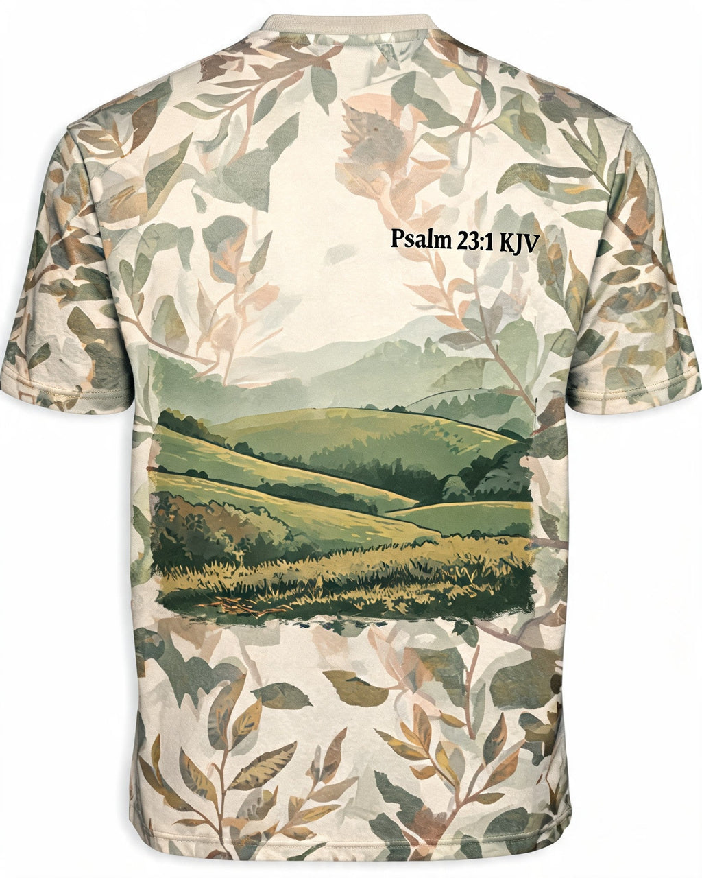 Christian Shirt Camo - The Lord Is My Shepherd Camo Hunter Short Sleeve AOP T-shirt