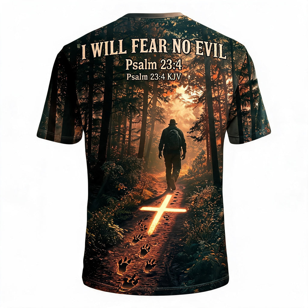 Christian Hunting Shirt - Deer Stand Woods Psalm Short Sleeve AOP T-shirt