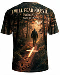 Christian Hunting Shirt - Deer Stand Woods Psalm Short Sleeve AOP T-shirt
