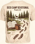 Christian Hunting Shirts For Men - Deer Camp Devotional Short Sleeve AOP T-shirt