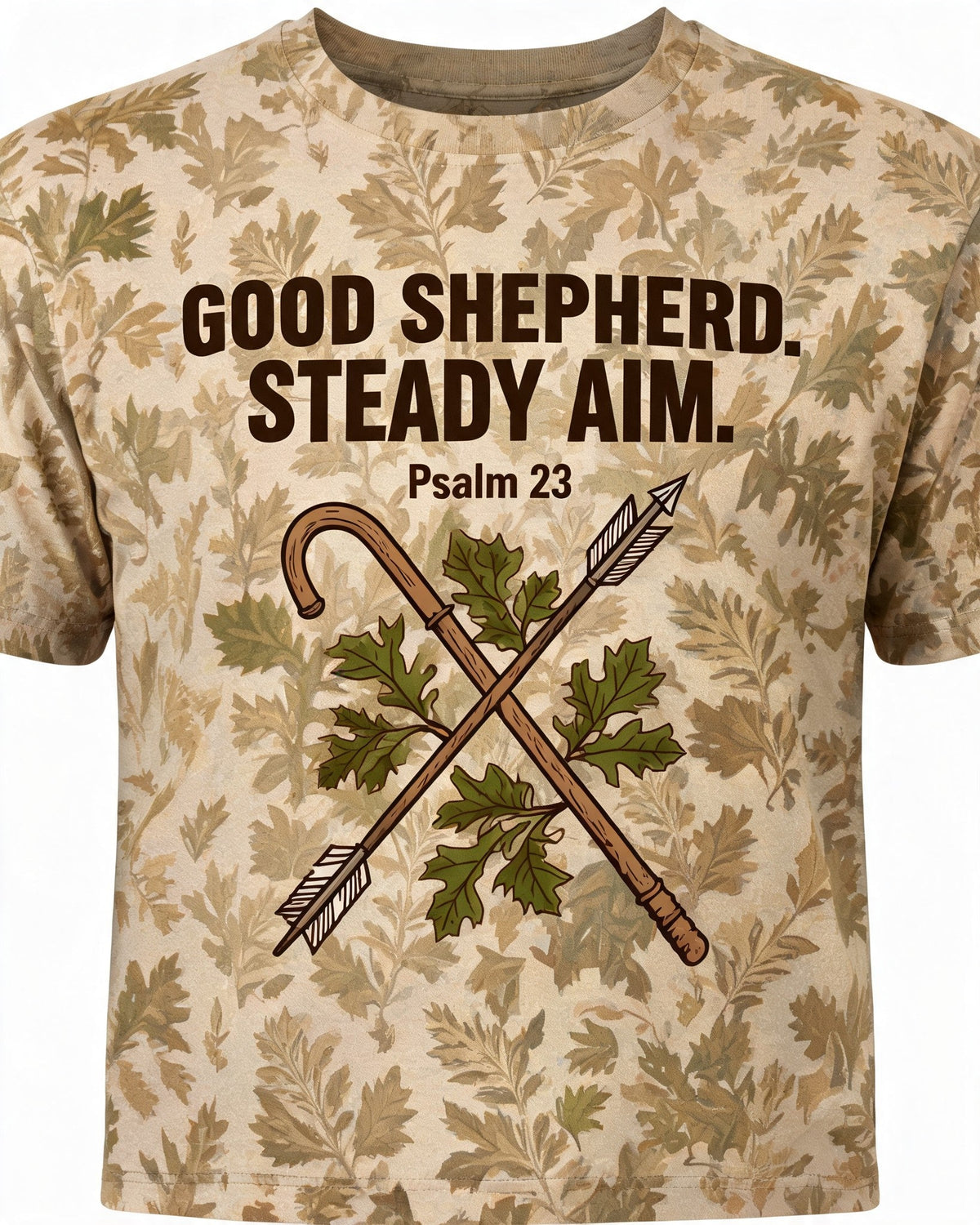 Christian Hunting Shirt - Good Shepherd Steady Aim Short Sleeve AOP T-shirt