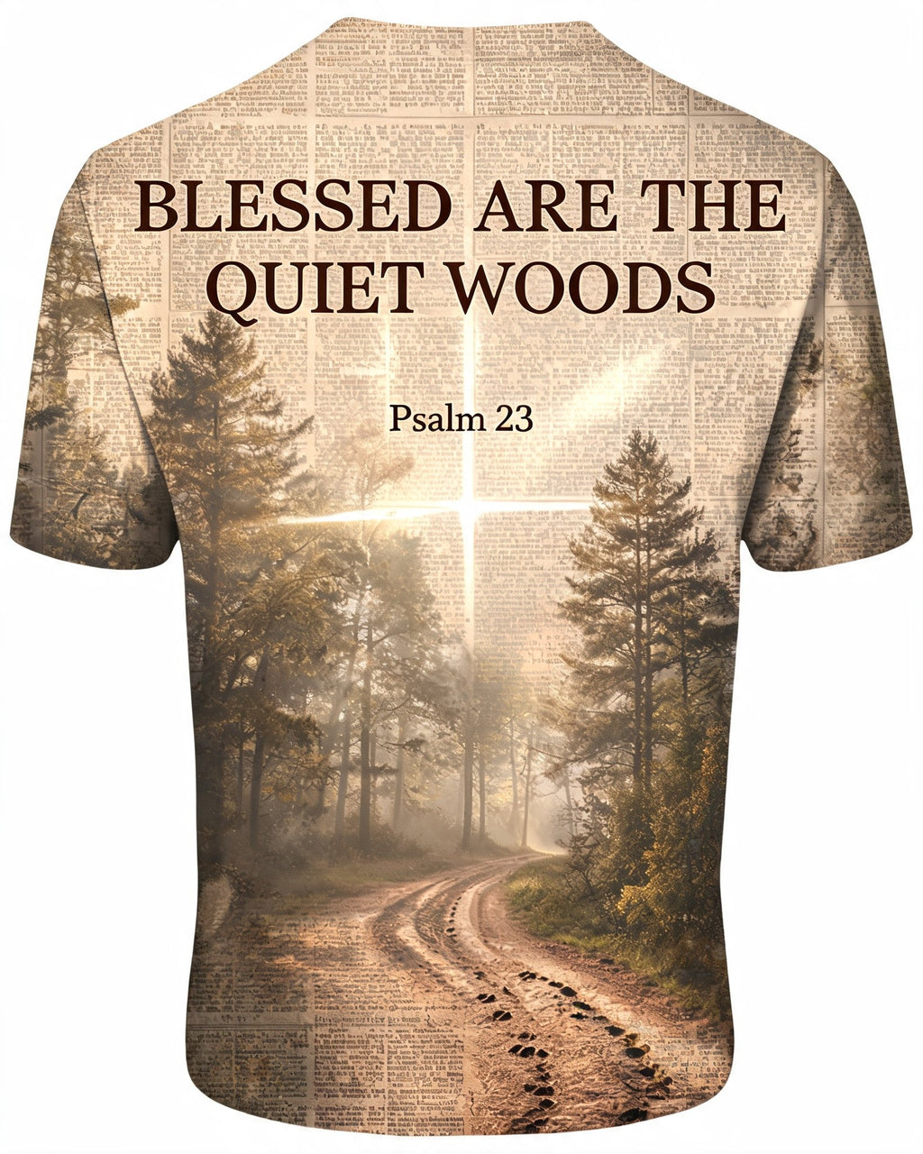Christian Hunting Shirt - Blessed Are The Quiet Woods Short Sleeve AOP T-shirt