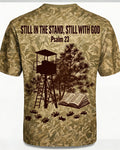 Christian Hunting Shirt - Still In The Stand Still With God Short Sleeve AOP T-shirt