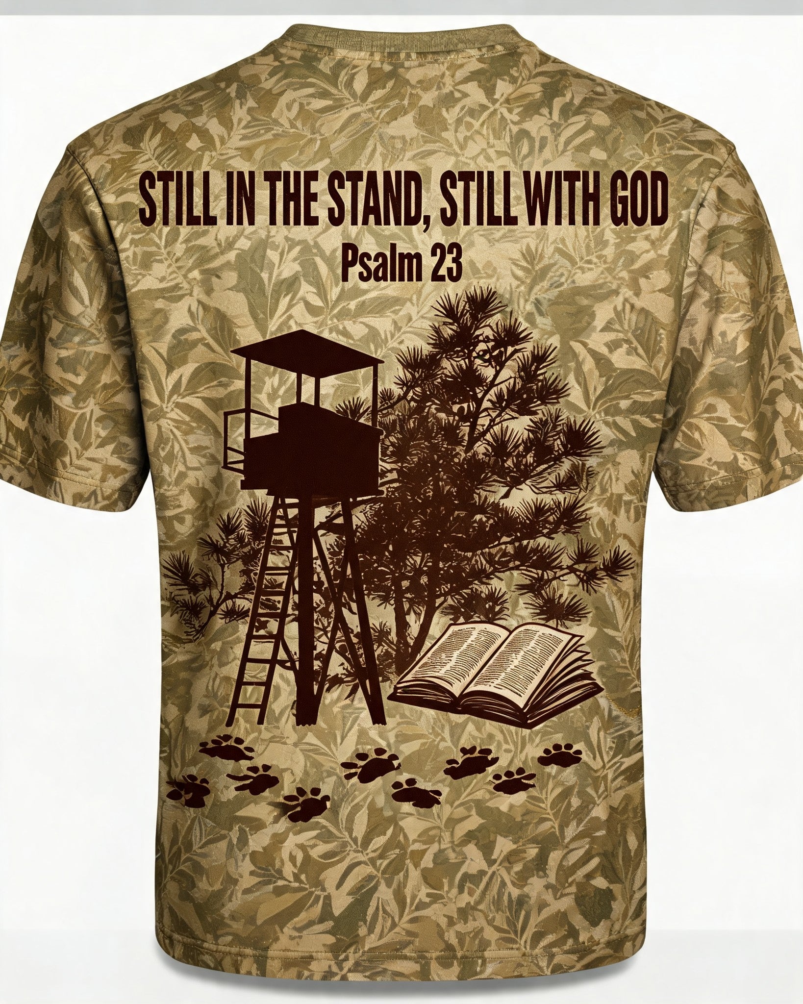Christian Hunting Shirt - Still In The Stand Still With God Short Sleeve AOP T-shirt