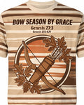 Christian Hunting Shirts For Men - Bow Season By Grace Short Sleeve AOP T-shirt