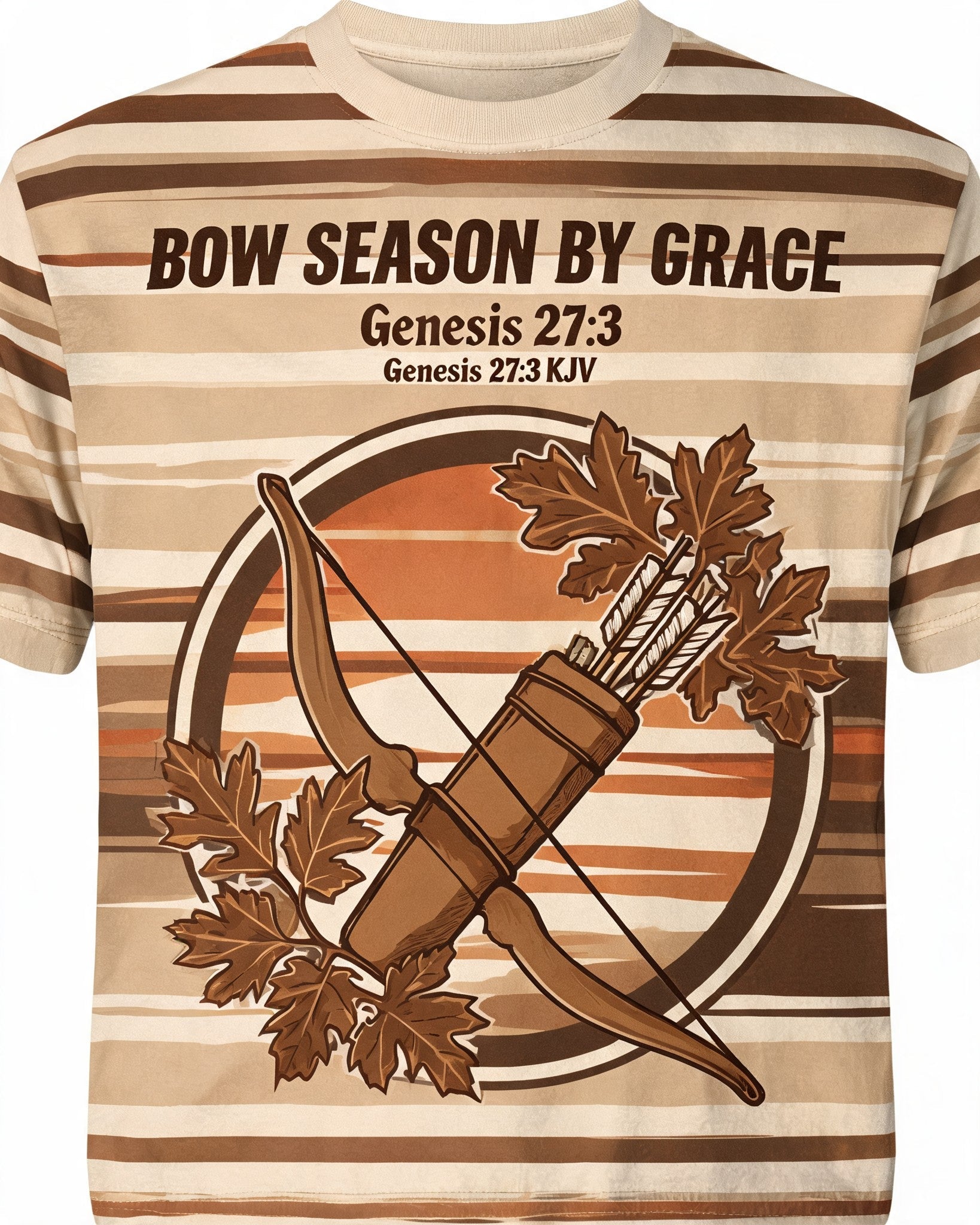 Christian Hunting Shirts For Men - Bow Season By Grace Short Sleeve AOP T-shirt