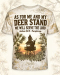 Mens Christian Shirts Funny - As For Me And My Deer Stand Short Sleeve AOP T-shirt