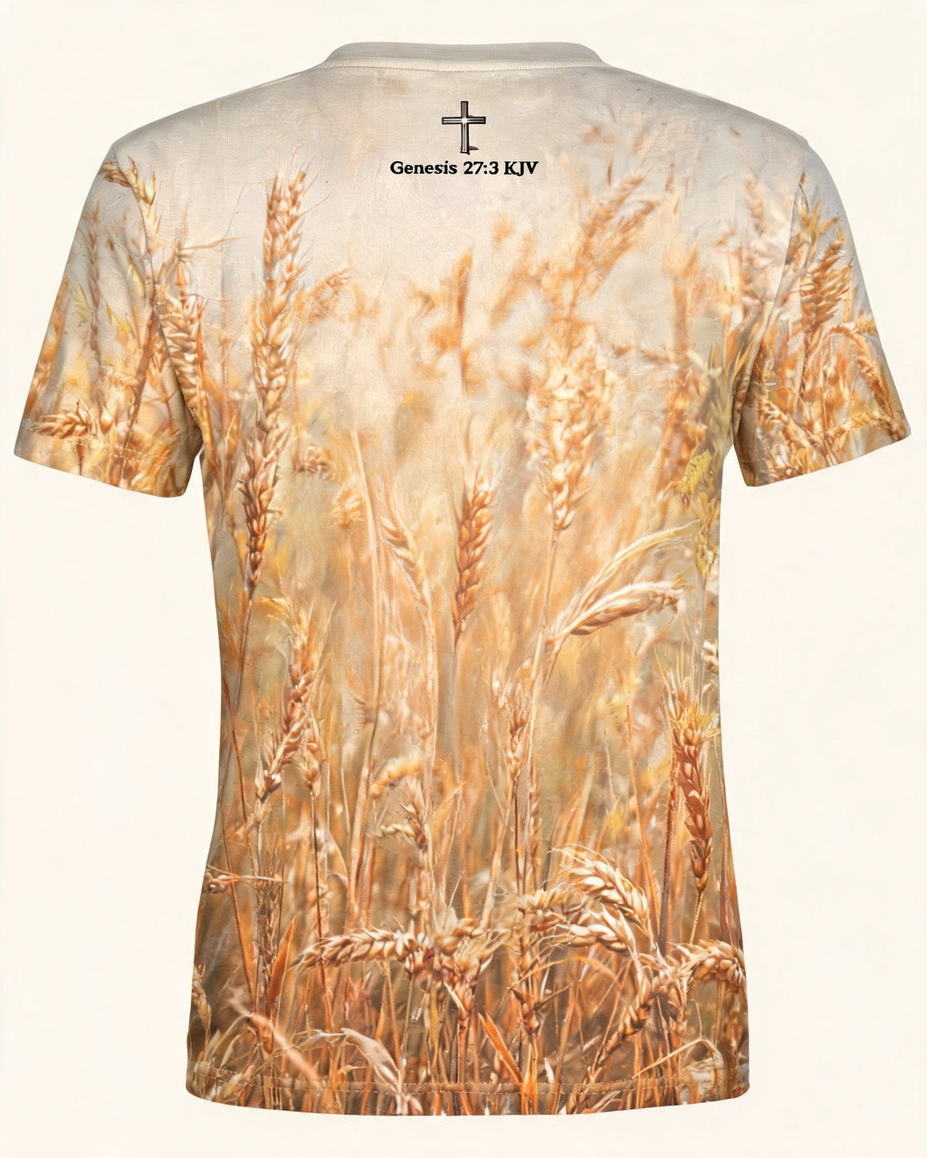 Christian Hunting Shirts For Men - Harvest The Field Thank The Lord Short Sleeve AOP T-shirt