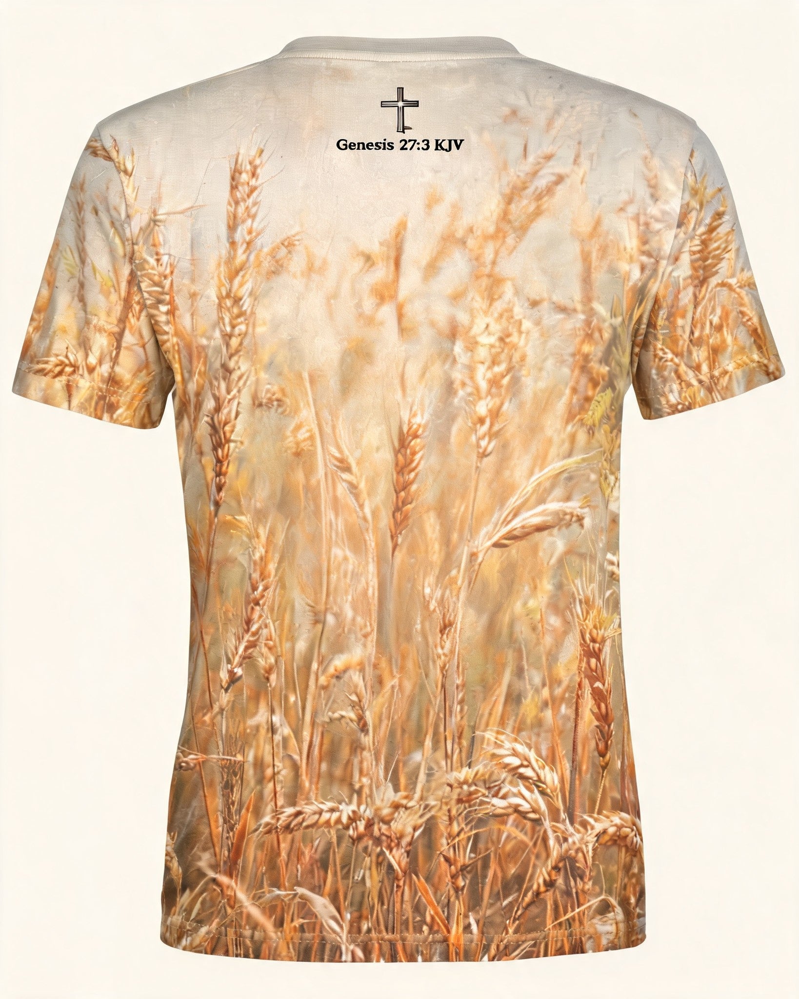 Christian Hunting Shirts For Men - Harvest The Field Thank The Lord Short Sleeve AOP T-shirt