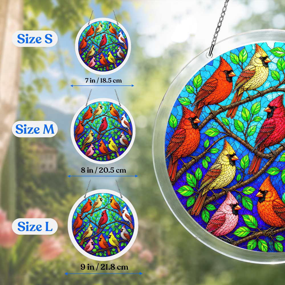 Acrylic Jigsaw Puzzle Suncatcher - Cardinal Chorus