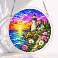 Acrylic Jigsaw Puzzle Suncatcher - Coastal Lighthouse