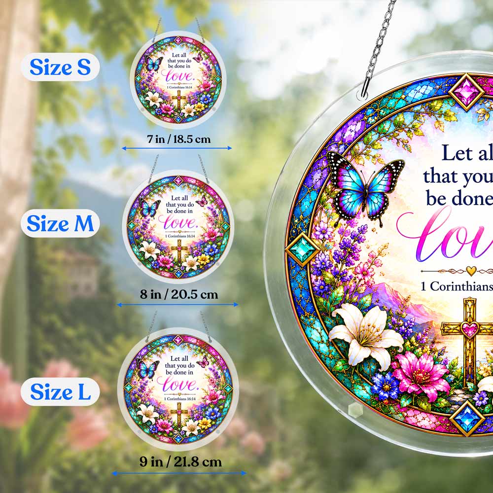 Acrylic Jigsaw Puzzle Suncatcher - Corinthians 14:16