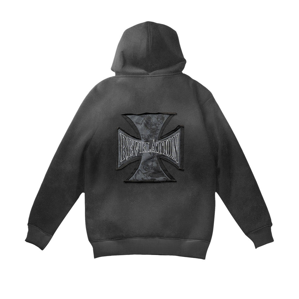 Crusader Cross Hoodie - Acid Wash