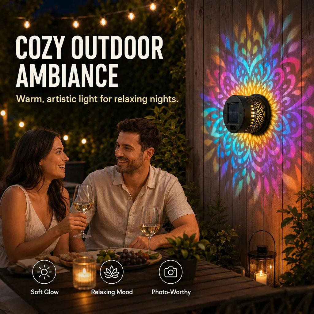 🏵️💓Surprise Price: Only £7.99!!🔥Solar-Powered Mandala Projector Light🎁🏠