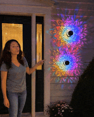 💓💓Surprise Price: Only £7.99!!🔥Solar-Powered Mandala Projector Light🎁🏠