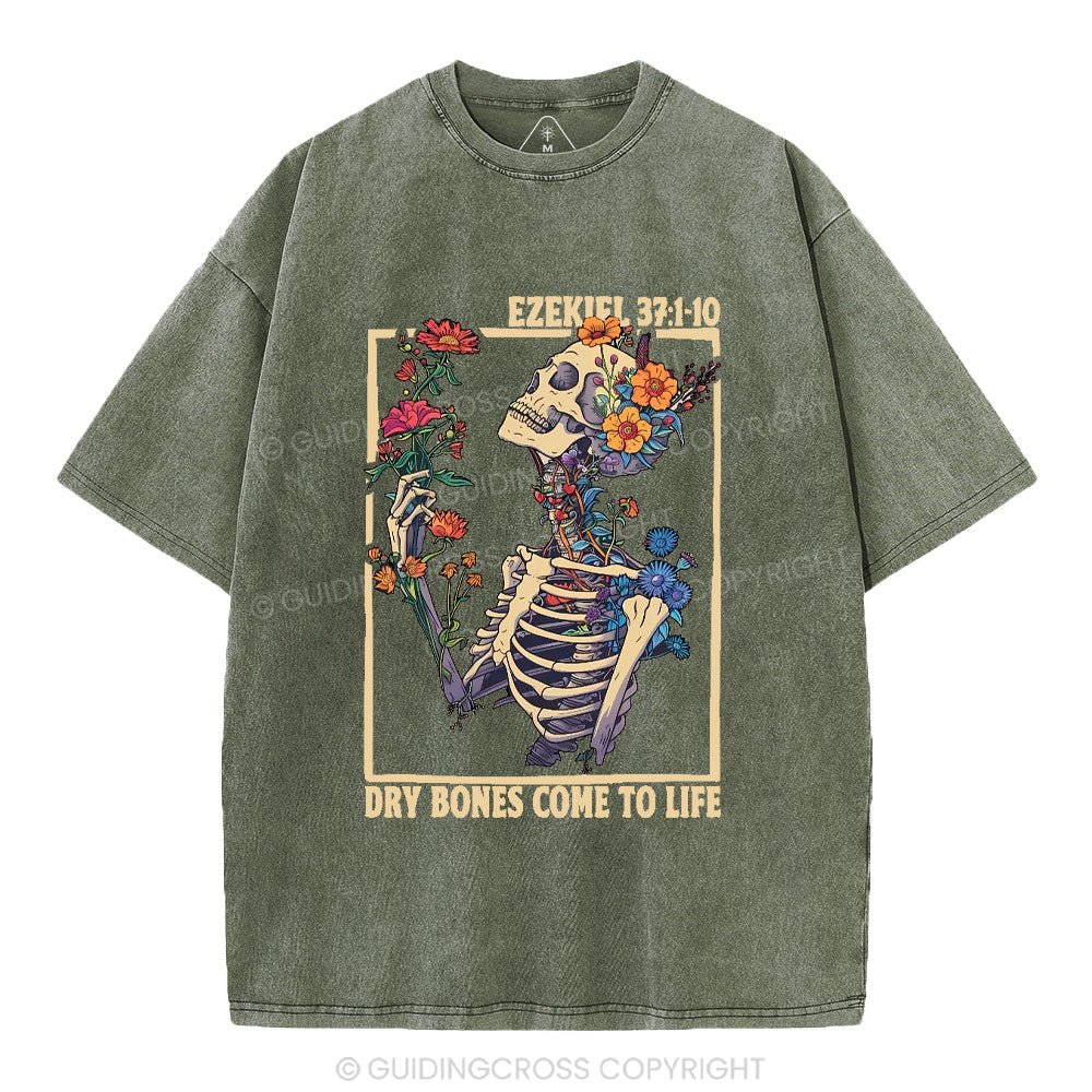 Dry Bones Come To Life Christian Washed T-Shirt