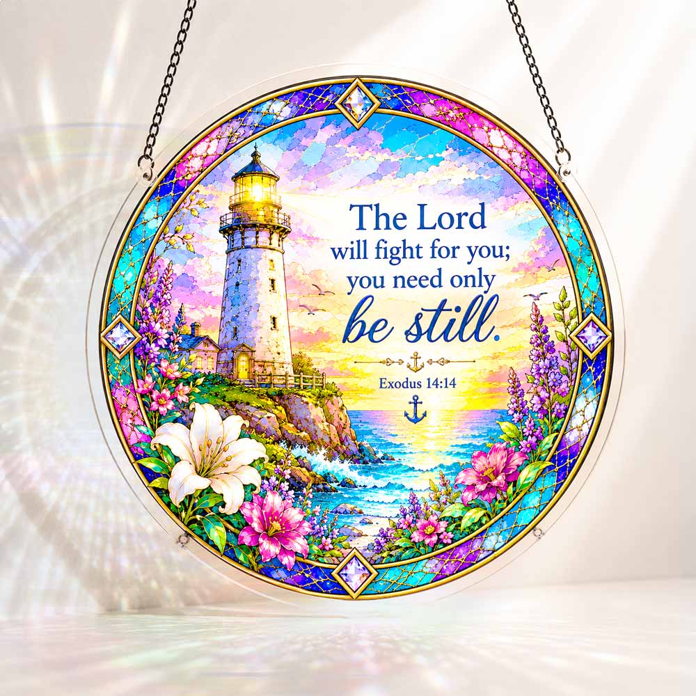 Acrylic Jigsaw Puzzle Suncatcher - Exodus 14:14