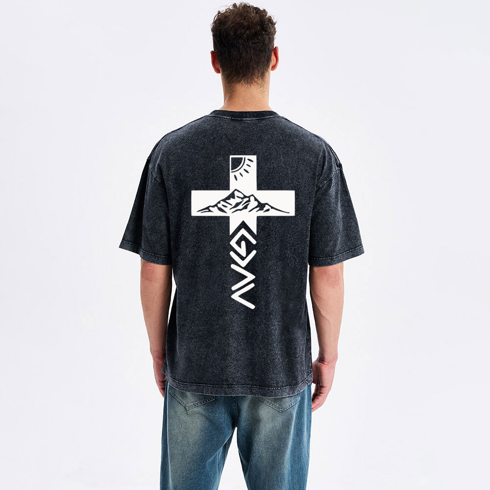God Is Greater Than The Highs And Lows Christian Washed T-Shirt