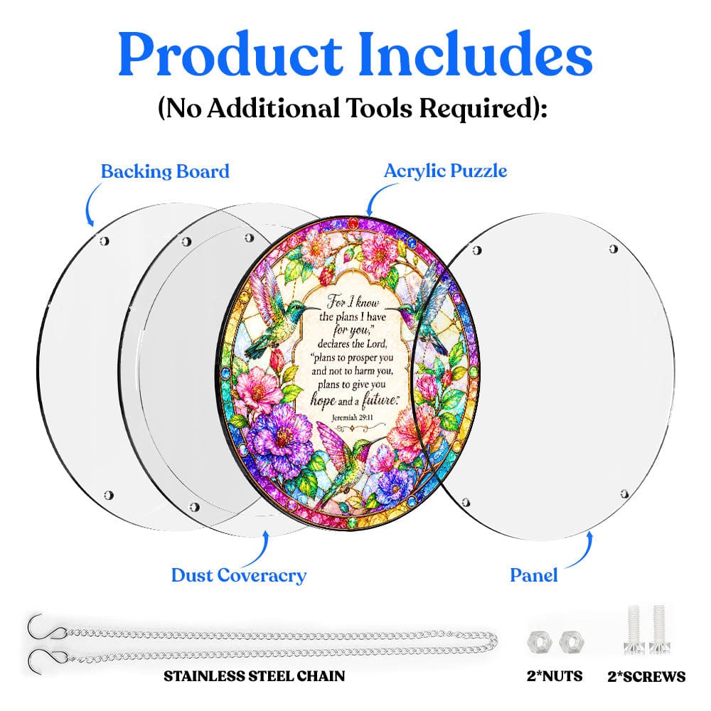 Acrylic Jigsaw Puzzle Suncatcher - Jerimiah 29:11