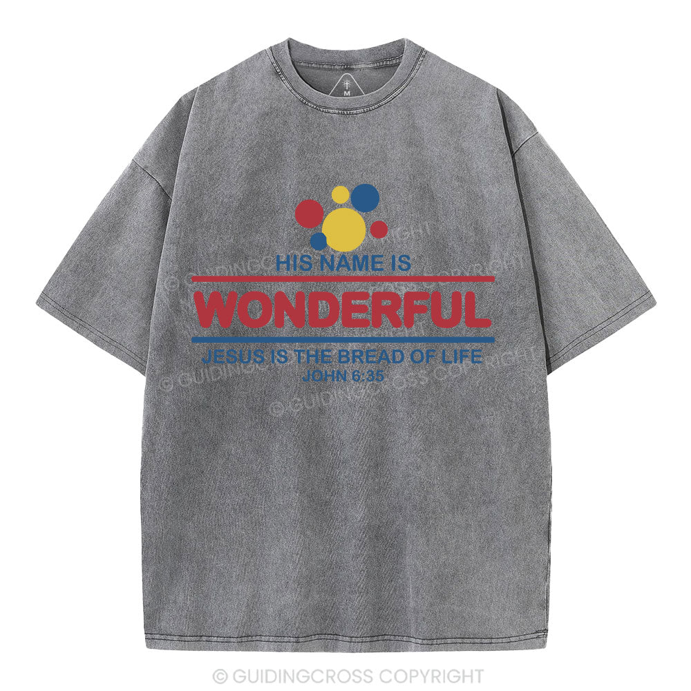 Jesus Is The Bread Of Life Christian Washed T-Shirt