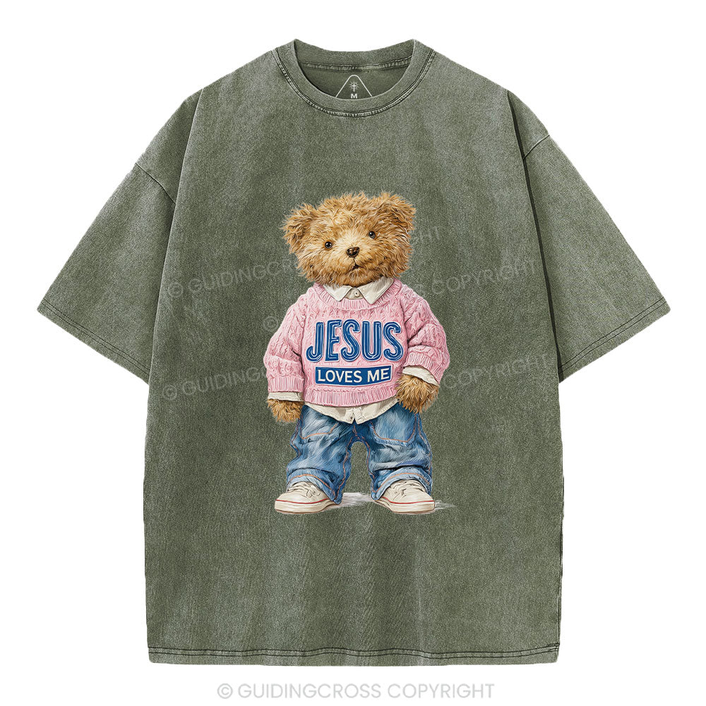 Jesus Loves Me Christian Washed T-Shirt