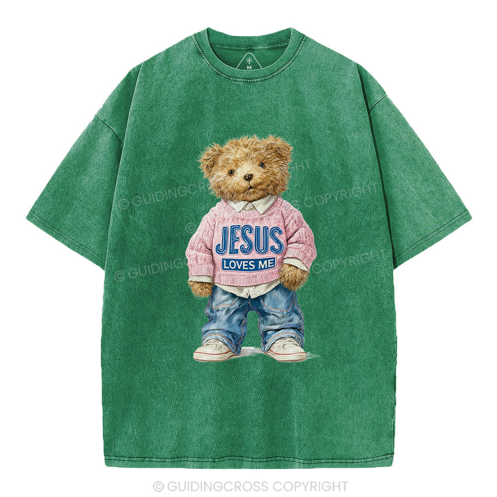 Jesus Loves Me Christian Washed T-Shirt