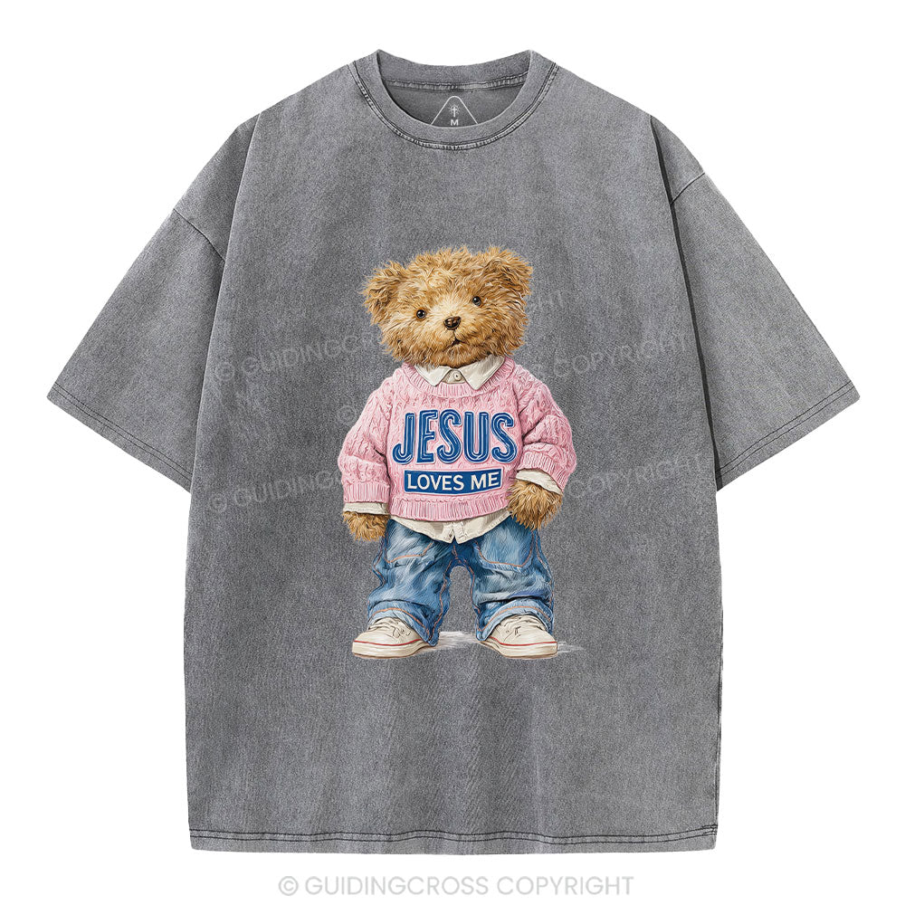 Jesus Loves Me Christian Washed T-Shirt