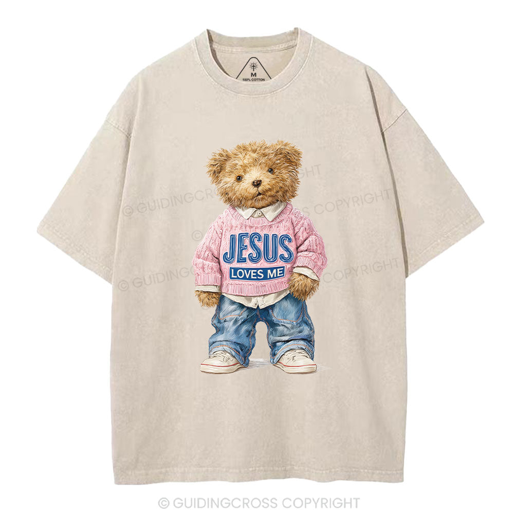 Jesus Loves Me Christian Washed T-Shirt