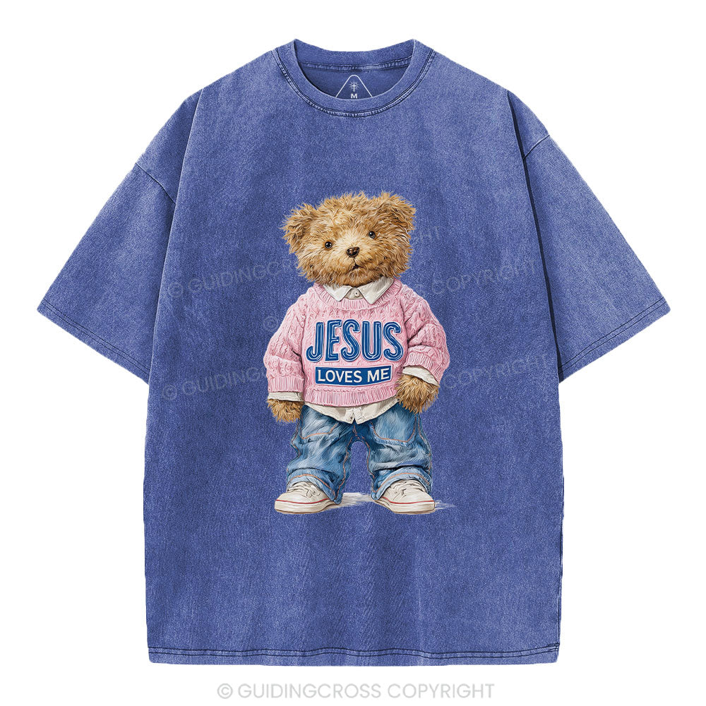 Jesus Loves Me Christian Washed T-Shirt