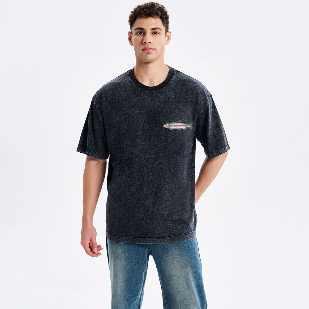 Jesus Said Follow Me Christian Washed T-Shirt