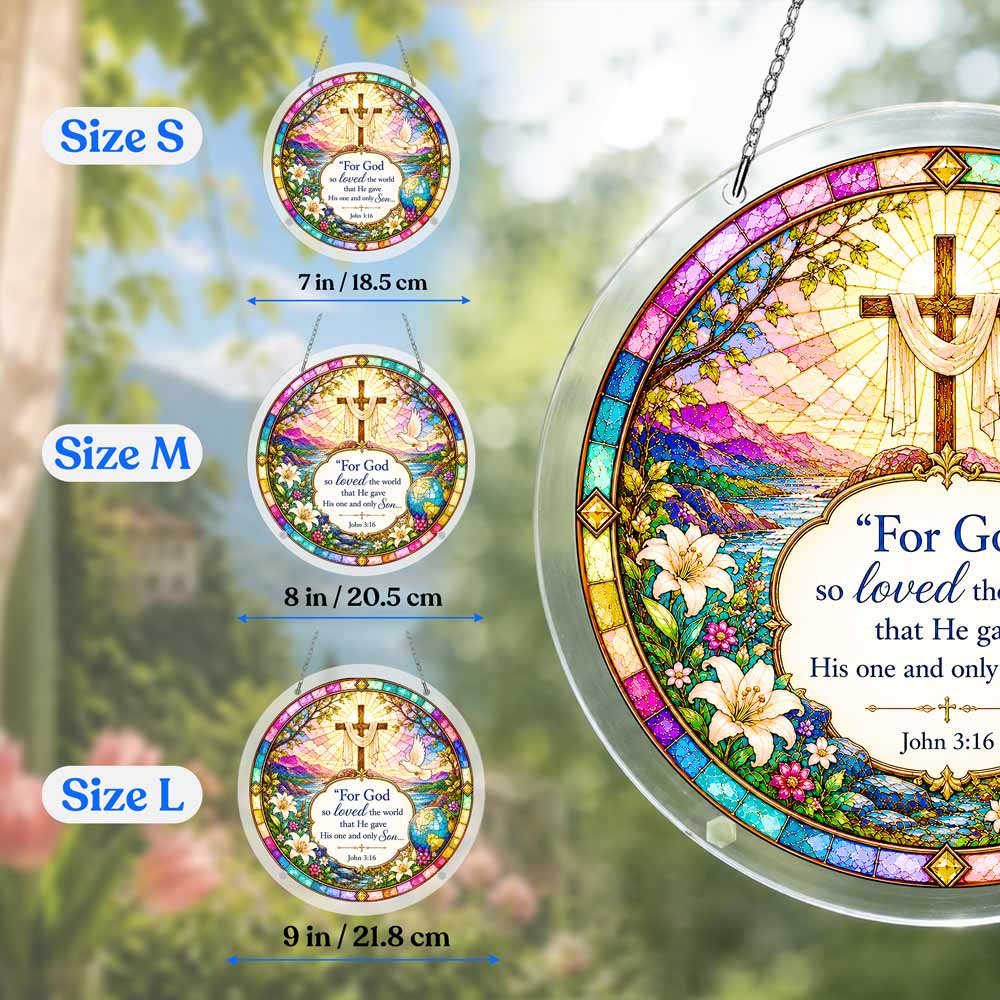 Acrylic Jigsaw Puzzle Suncatcher - John 3:16