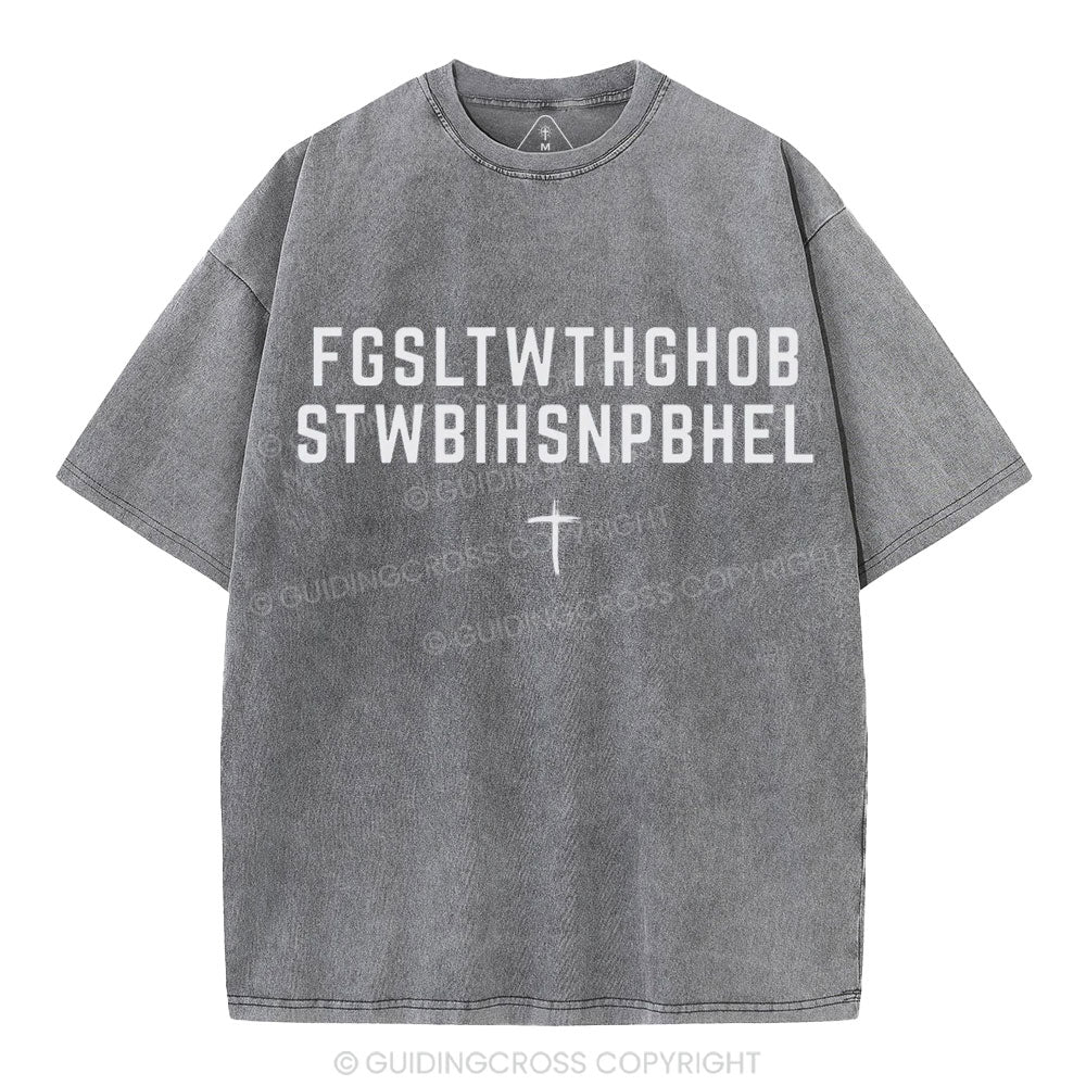 John 316 T-Shirt For God So Loved The World Christian Washed T-Shirt