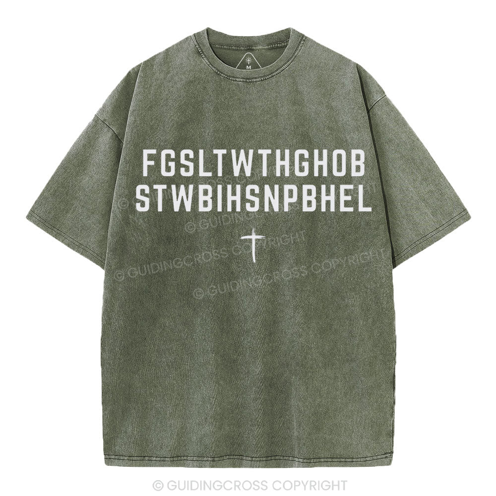 John 316 T-Shirt For God So Loved The World Christian Washed T-Shirt