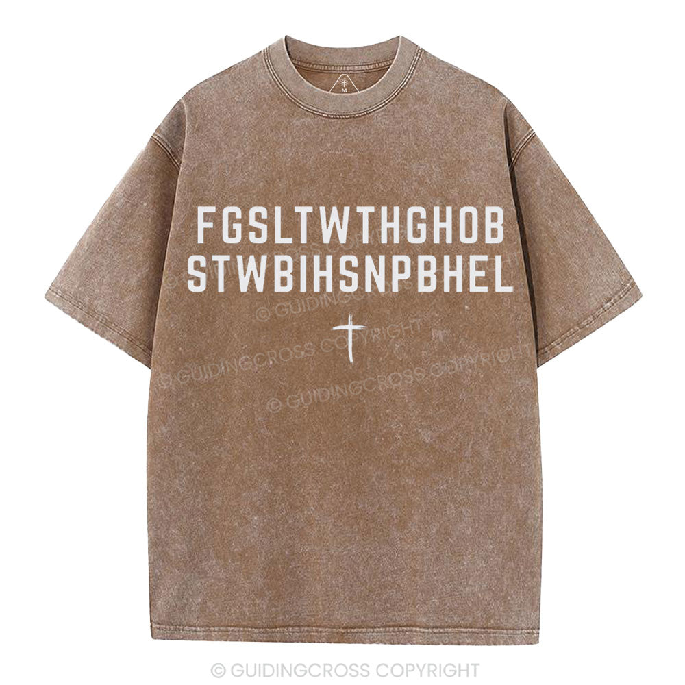 John 316 T-Shirt For God So Loved The World Christian Washed T-Shirt