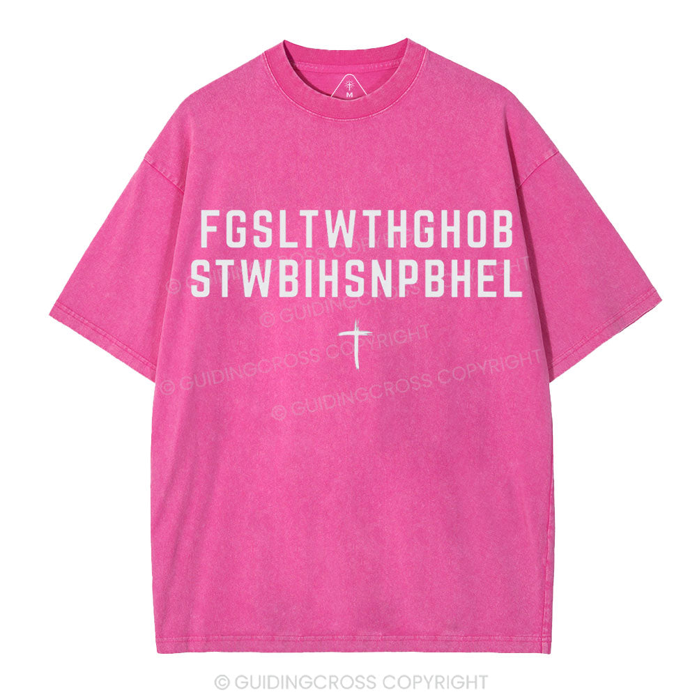 John 316 T-Shirt For God So Loved The World Christian Washed T-Shirt