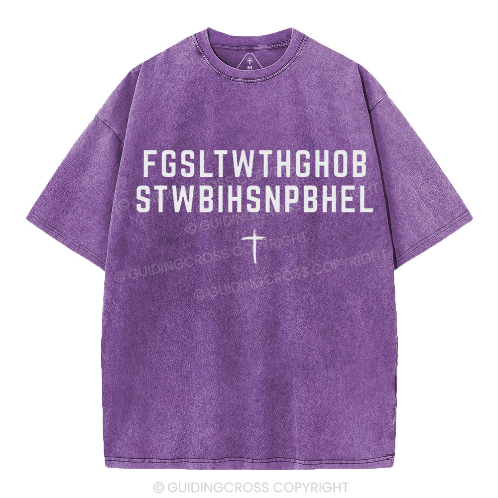 John 316 T-Shirt For God So Loved The World Christian Washed T-Shirt