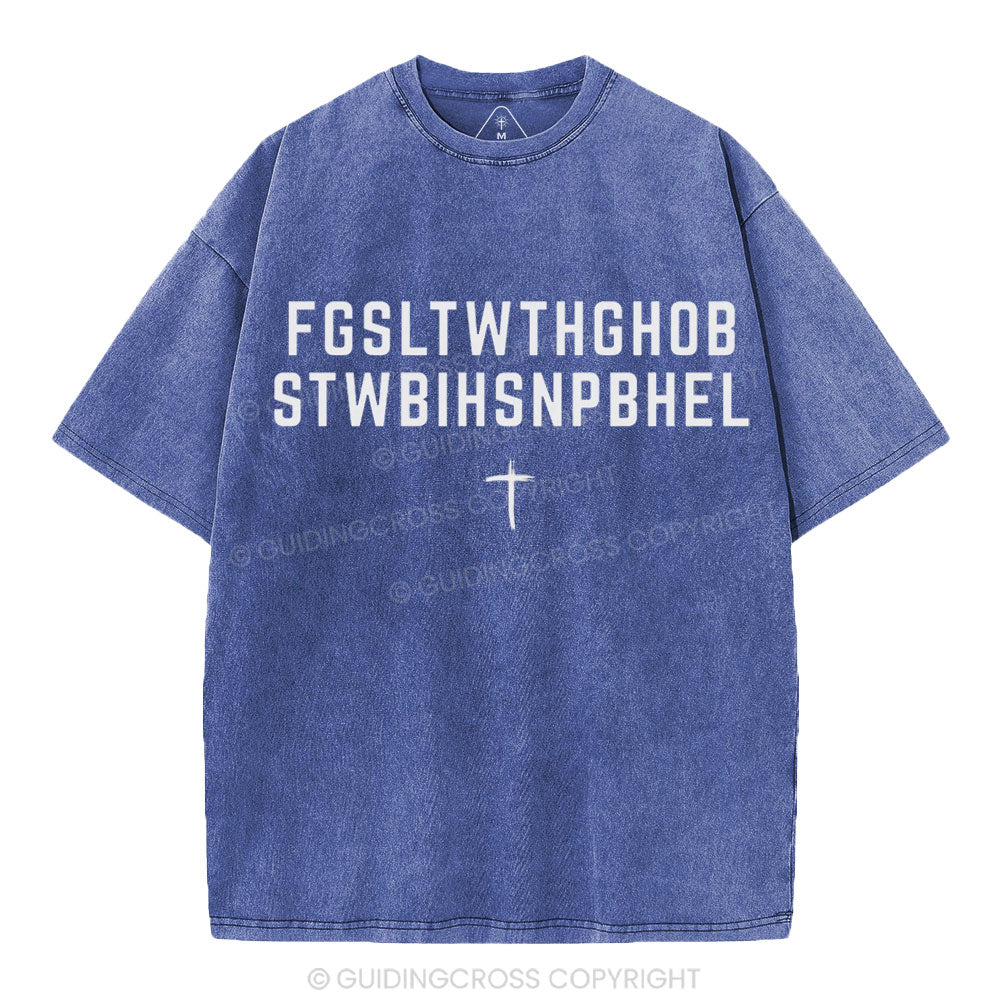 John 316 T-Shirt For God So Loved The World Christian Washed T-Shirt