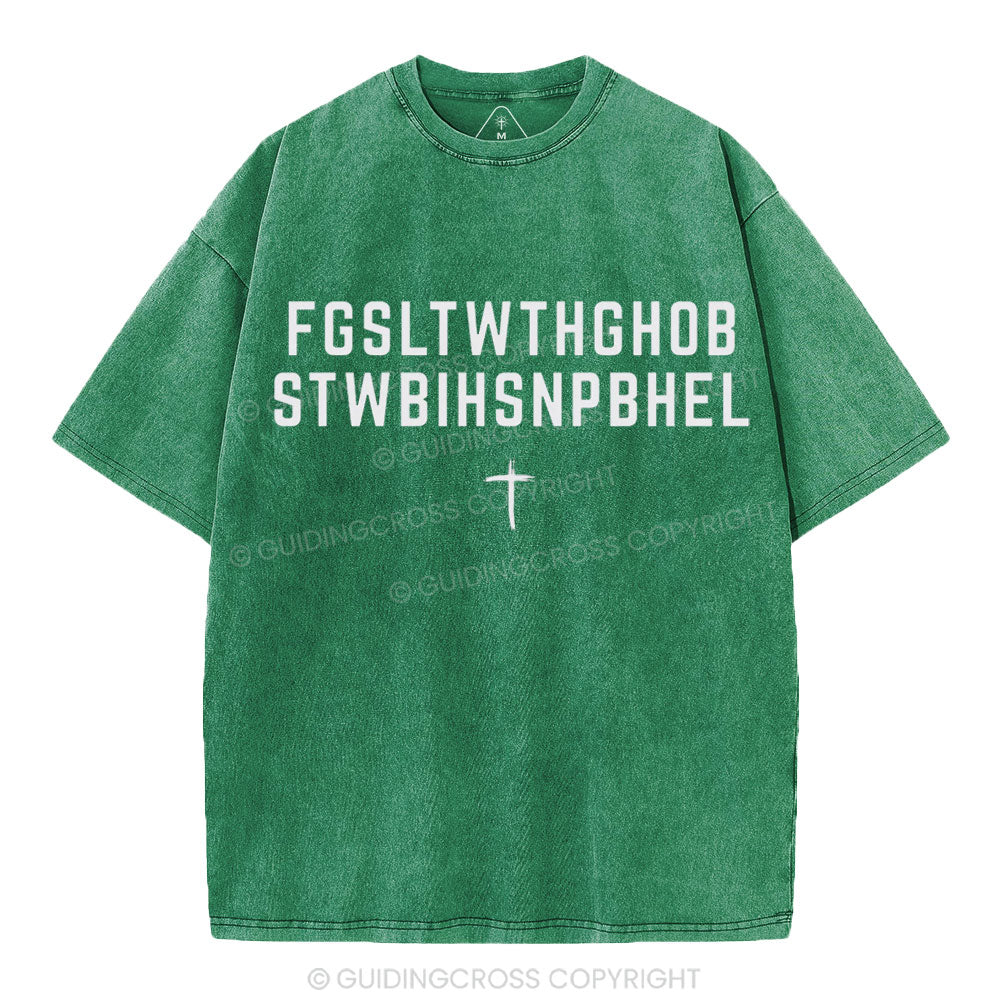 John 316 T-Shirt For God So Loved The World Christian Washed T-Shirt