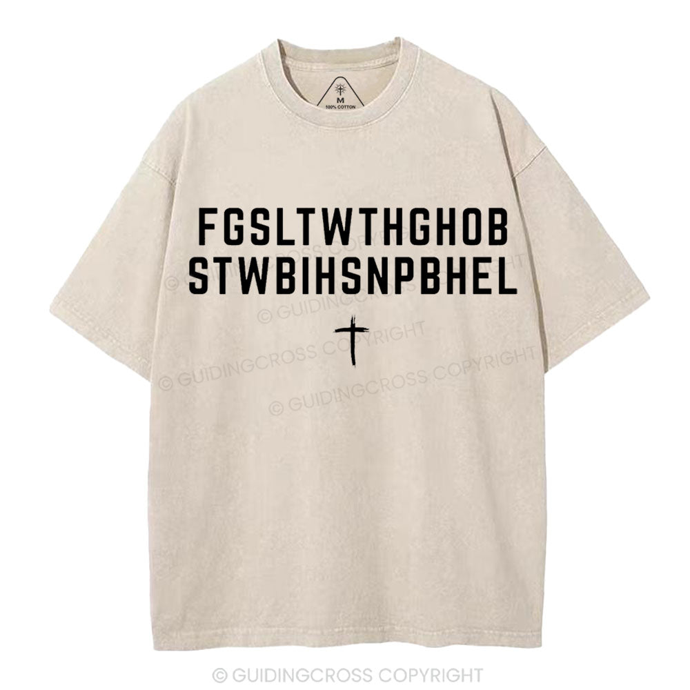 John 316 T-Shirt For God So Loved The World Christian Washed T-Shirt