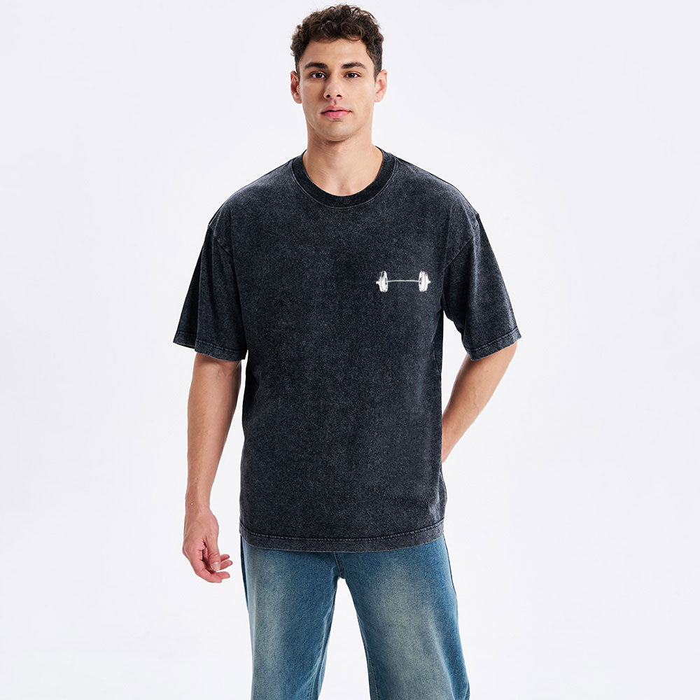 Lift Heavy Pray Hard Christian Washed T-Shirt