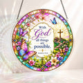 Acrylic Jigsaw Puzzle Suncatcher - Matthew 19:26